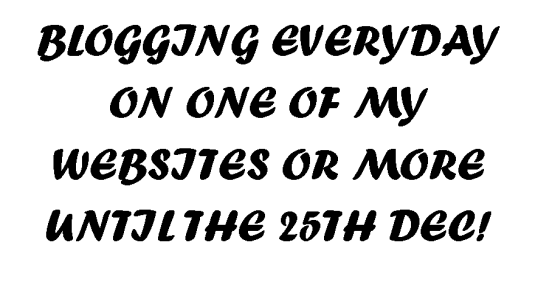 BLOGGING EVERYDAY UNTIL 25TH DEC