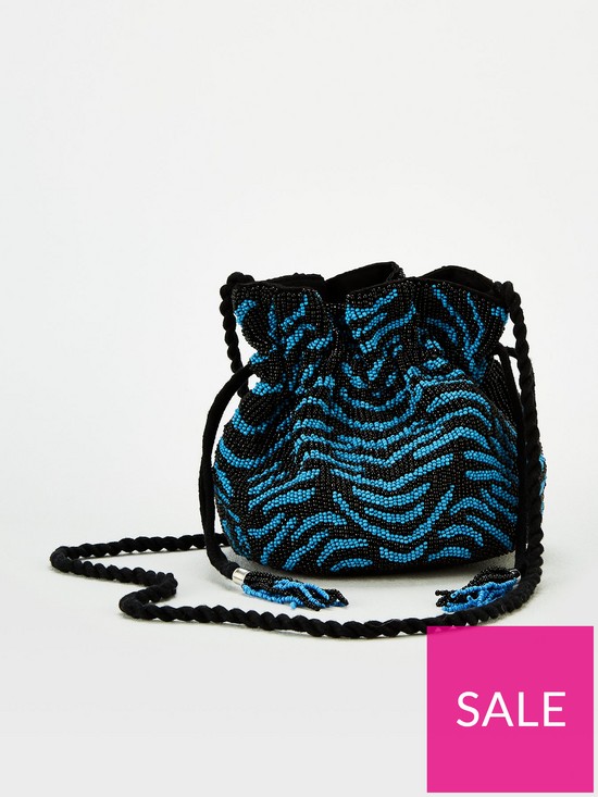 blue string bag